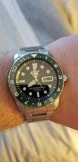 The seiko 5 sea urchin and diving headfirst into mechanical watches. Seiko Sea Urchin With Modded Green Ceramic Bezel Via R Watches The Wristwatch