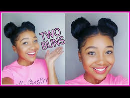 Two buns with edges hair tutorial. Two Buns Hair Tutorial Double Bunsl Youtube