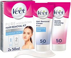 I've experimented with it since but it doesn't seem to work properly. Veet Pure Inspirations Face Hair Removal Kit With Hair Removal Cream And Finishing Cream 2 X 50 Ml Amazon Co Uk Health Personal Care