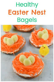 35 healthy easter recipes perfect for a light holiday feast. Quick And Easy Easter Nest Bagels A Fun And Healthy Easter Food Idea For Kids Eatsamazing Healthye Healthy Easter Recipes Easter Recipes Easter Kids Snacks