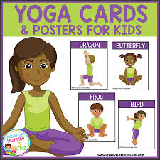 Learning to read and yoga. Yoga Cards Posters For Kids Digital Download