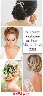 Die Schonsten Brautfrisur Und Braut Make Up Trends 2018 Kleider Makeup Brautfrisuren Parfum De Br Bridal Makeup Bridal Hair Wedding Hairstyles