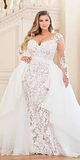 39 Plus Size Wedding Dresses A Jaw Dropping Guide Detachable Train Wedding Dress Wedding Dress Train Plus Size Bridal Dresses
