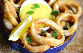 Recette De Calamar Frit A La Friteuse Sans Huile Calamars Frits Calamar Recette Recette Calamar Frit