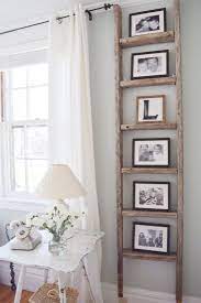 This bath caddy adds to the cozy and rustic vibe. Decorating With A Vintage Ladder Gratefully Vintage Farmhouse Decor Living Room Farm House Living Room Home Decor