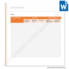 Zeitmanagement ✅sie ist eine effektive art, den tagesablauf zu planen ✅so funktioniert sie. Vorlage Alpen Methode Projekte Leicht Gemacht