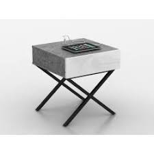 Skip to the end of the images gallery. Bed Side Table Xannon 47x47x51cm Concrete White