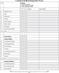 Roof inspection checklists are forms and templates used by construction workers and safety officers to identify and document safety hazards when working on a roof. Commercial Roof Inspection Form Pdf Free Download
