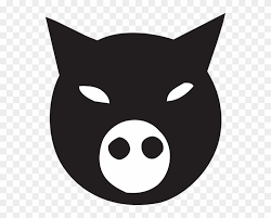 Download Black Pig Face Svg Clip Arts 558 X 597 Px Pig Face Animal Farm Free Transparent Png Clipart Images Download