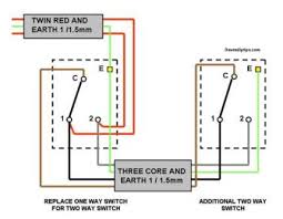 A two way light switch is a simple single pole changeover switch with three terminals. One Way Lighting Circuit Modified For Two Way Switching Dave S Diy Tips