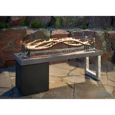 This certified propane fire pit is safe to use during most campfire bans; Outdoor Greatroom Glass Guard For Wave Fire Pit Walmart Com Walmart Com Propane Fire Pit Table Fire Pit Table Top Glass Fire Pit