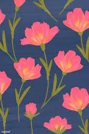 Download Premium Vector Of Hand Drawn Cosmos Flower Patterned Background Vector Background Pattern Background Patterns How To Draw Hands