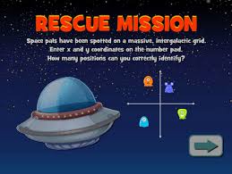 Rescue Mission Space Pals Are Positioned On An Intergalactic Grid Can You Relay The Coordinates To Mission Control Mission Mission Space Geometry Games