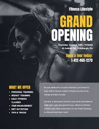 Fitness Grand Opening Event Poster Template Event Poster Template Poster Template Event Poster