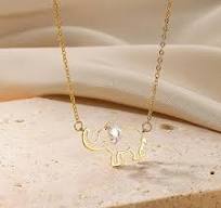 Amazon.com: VAttract Zircon Hollow Elephant Necklaces For Women Gold Color  Stainless Steel Female Pendant Necklace Jewelry Birthday Gift : Clothing,  ...
