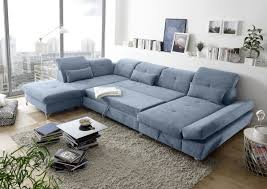 Sofas günstig im online shop kleines sofa oder xxl couch jetzt angebote entdecken und online die neue couch kaufen. Couch Melfi L Sofa Schlafcouch Wohnlandschaft Schlaffunktion Blau Denim U Form