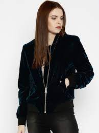 Buy Vero Moda Green Velvet Bomber Jacket Jackets For Women Myntra Velvet Bomber Velvet Bomber Jacket Bomber Jacket