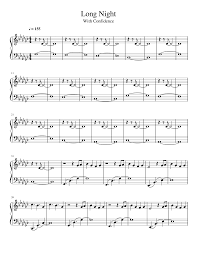 Long Night With Confidence Sheet Music For Piano Solo Musescore Com