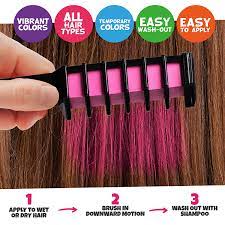 Wash out hair color bold hair color kids hair color hair colors garnier hair color color fantasia bleaching your hair beauty junkie hair color balayage. Buy Blue Squid Hair Chalk For Girls 6pcs Color Combs Vibrant Temporary Hair Color For Kids Washable Hair Dye Teenage Girls Gifts Ideas Perfect 6 7 8 9 10 11 12 Girl Gifts Online In Indonesia B08vjgg2qg
