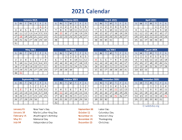 About the 2021 yearly calendar. Pdf Calendar 2021 With Federal Holidays Wikidates Org