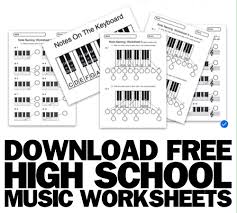 Here are some music theory worksheets you can download and print. High School Music Worksheets