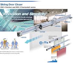 Install on edge with hinges. Sliding Door Closer Product Information Nitto Kohki Co Ltd