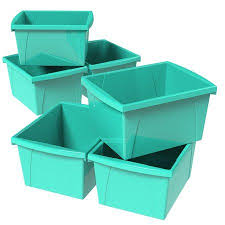 Storex 4 Gallon 15l Classroom Storage Bin Teal 6 Units Pack Walmart Com Classroom Storage Classroom Storage Bins Classroom Books