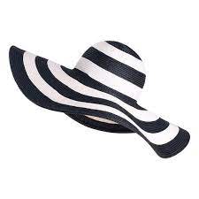 Extra Wide Brim Crocheted Straw Packable Travel Hat Black And Etsy In 2021 Black And White Hats Summer Straw Hat Beach Summer Straw Hat