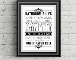 Black And White Bathroom Wall Decor Printable Art Bathroom Wall Art Bathroom Wall Decor Bathroom Rules Art Funny Bathroom Sign Black And White Bathroom Art
