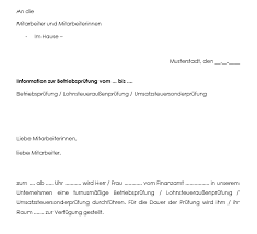 We did not find results for: Arbeitgeberschreiben Mitarbeiter Information Zur Betriebsprufung Muster Nur 6 90 Zum Download