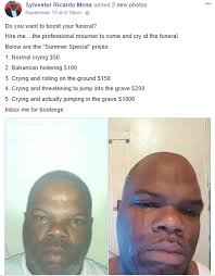 Professional Mourner, Sylvester Moss Takes TO Facebook To Advertise His Job 