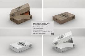The best box mockups free download for your next project. Half Dozen Donut Box Mockup Box Mockup Free Packaging Mockup Food Box Packaging