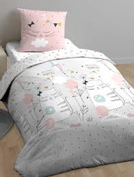 Parure De Lit My Little Miaou Linge De Lit Blanc A 25 00 Decouvrez Nos Collections Mode A Petits Pr Parure De Lit Enfant Parure De Lit Housse De Couette