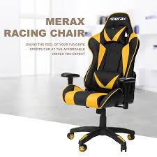 Merax 90 135 Degree Adjustable High Backrest Leather Ergonomic Racing Style Gaming Chair Including Headrest And Lumbar Support White Walmart Com Gaming Chair Racing Chair Chair