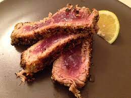 Tagliata Di Tonno Al Sesamo Pelle Di Pollo Ricetta Ricette Idee Alimentari Cucinare Il Pesce