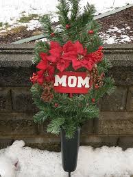 Christmas Flowers For Cemeteries Google Search Christmas Flowers Cemetery Decorations Grave Flowers