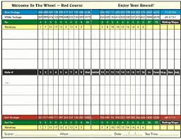 Red Scorecard Golf Books Golf Cover