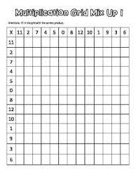 Multiplication Grid Mix Up Multiplication Chart Multiplication Grid Multiplication