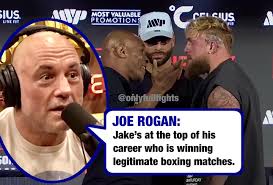 Joe Rogan says Jake Paul will give Mike Tyson trouble because Jake has been  “winning legitimate boxing matches….” Rogan said