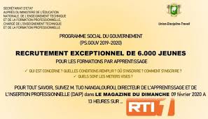 Tout Savoir Sur Le Recrutement De 6000 Jeunes Ce 9 Fevrier Sur La Rti1 Yeclo Com