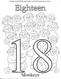 Number 18 Coloring Page Pdf Preschool Coloring Pages Coloring Pages Letter A Coloring Pages