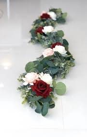 Check out this beautiful, faux eucalyptus berry and leaf spray in green. Eucalyptus Garland Artificial Eucalyptus Garland Burgundy Etsy Wedding Centerpieces Simple Wedding Flowers Blush Wedding Centerpieces