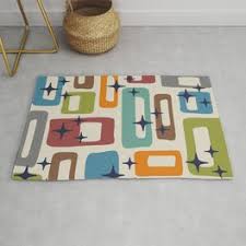 Wool is one of the most popular rug materials due to its softness, durability, and stain resistance.a modern wool rug naturally insulates extremely well, keeping heat in your home, and the cold outside of it. Mid Century Modern Rugs For Any Room Or Decor Style Society6