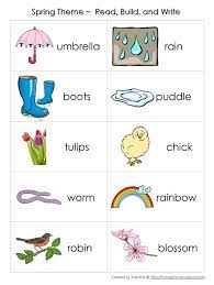 If you mess up the order, you can select the alphabetize option and to quickly put your list back in alphabetical order with the best sorting tool on the interwebs! Spring Theme Vocabulary Read Build Write Cards