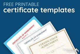 With our free gift certificate maker, you can edit a printable gift certificate template and then download or. Achievement Certificate Template Free Printable Certificates Blue Summit Supplies