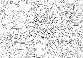 Harmony of colour book thirty eight: Life Is Beautiful Positive Inspiring Quotes Adult Coloring Pages