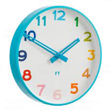Better than any royalty free or stock photos. Wall Clock For Kids Future Time Ft5010bl Rainbow Blue 30cm Future Time Eu