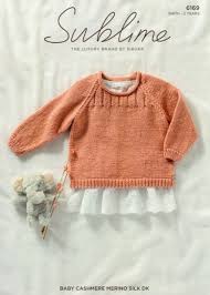 These knitting patterns include a variety of knitted sweaters, along with jackets and cardigans. Cottontail Crafts Knitting Pattern 6169 Child S Sweater In Sublime Baby Cashmere Merino Silk Dk Wool Yarn