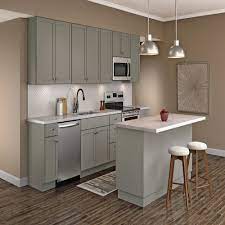 Get the kitchen of your dreams. Courtland Base Cabinets In Gray Kitchen The Home Depot