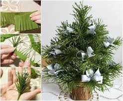 Diy Mini Crepe Paper Christmas Tree Diy Paper Christmas Tree Paper Christmas Tree Diy Christmas Tree